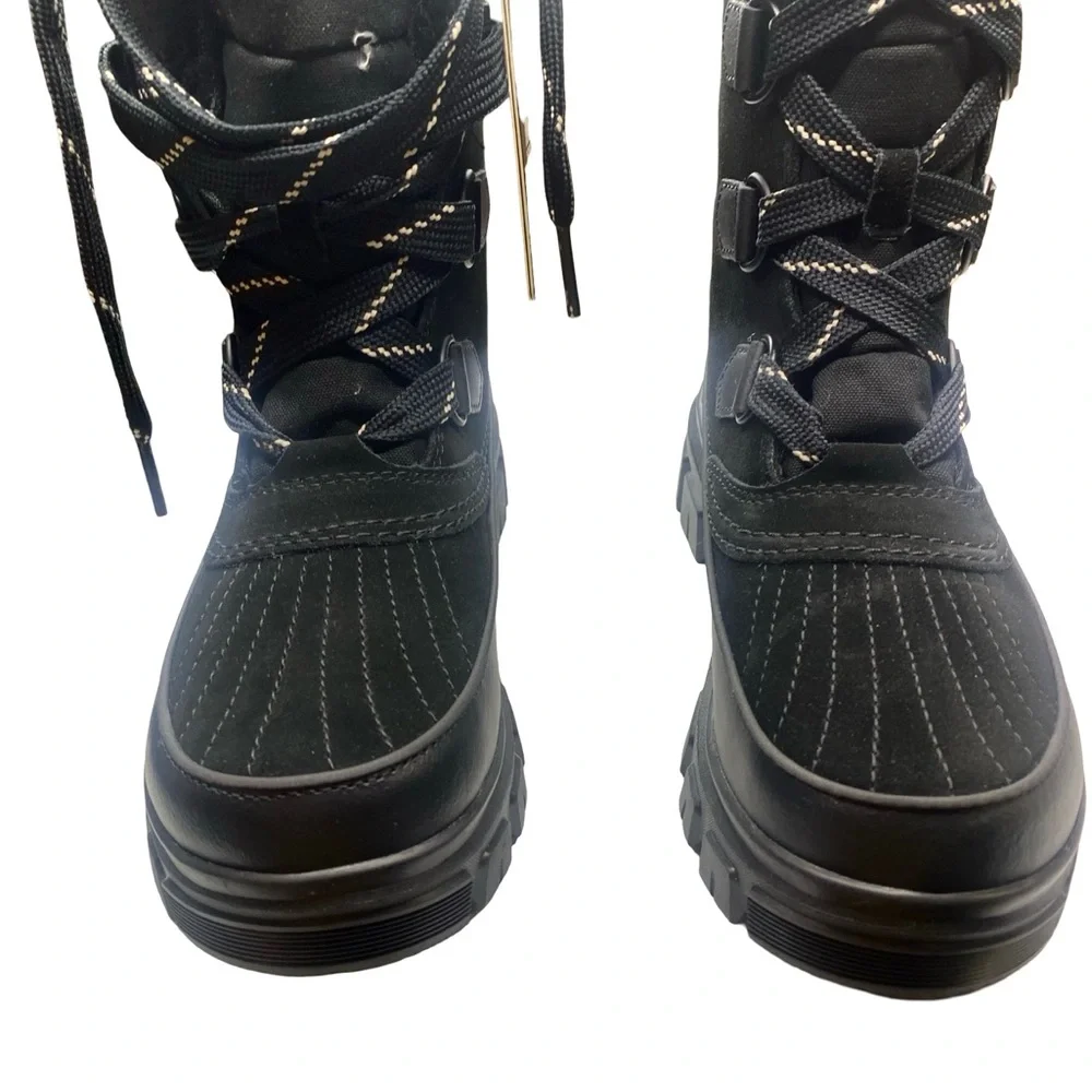 Black Sorel Winter Boots with Fur Trim Woman’s 8.5 - Picture 5 of 10